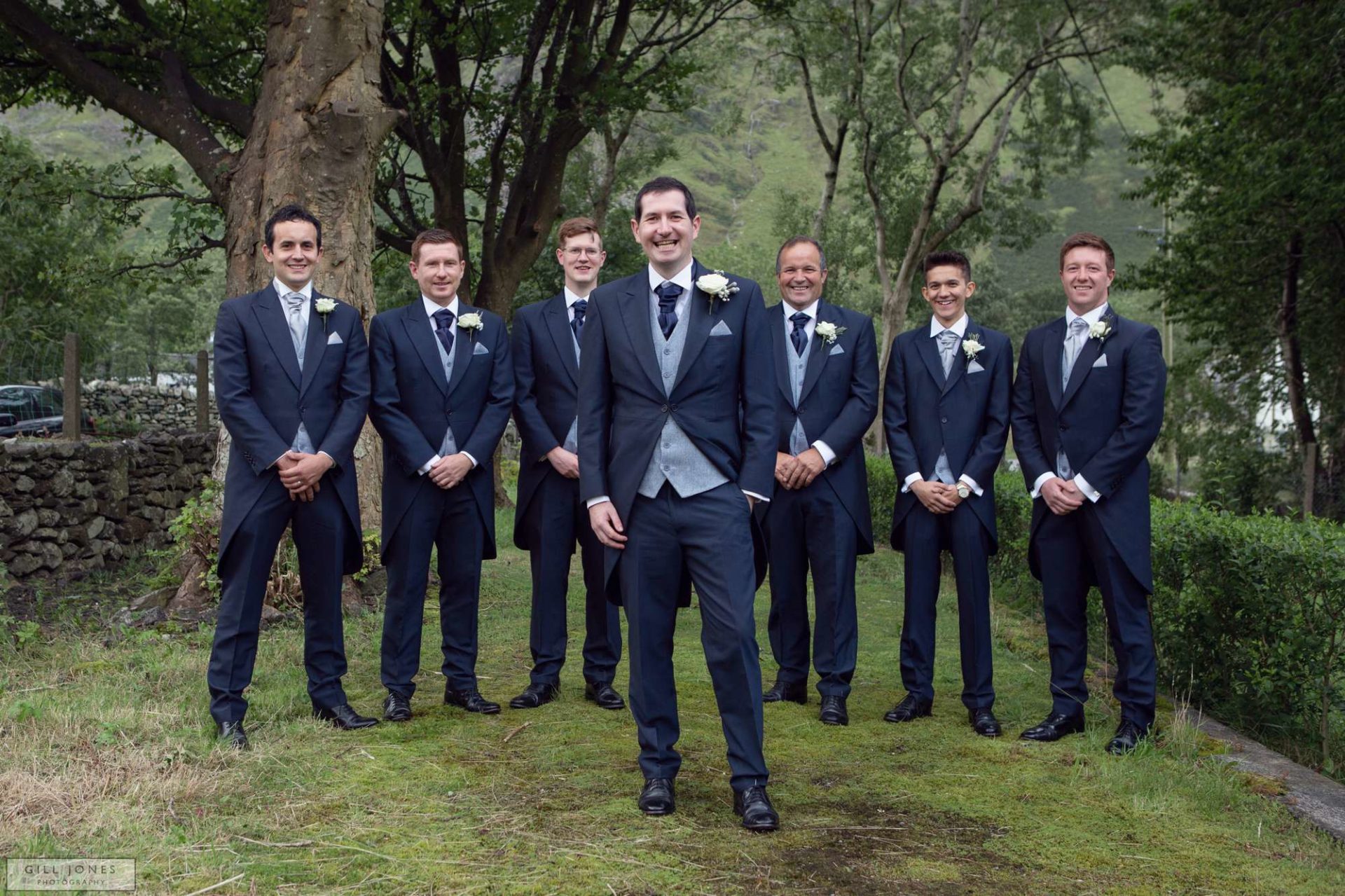 the groom with his groomsmen