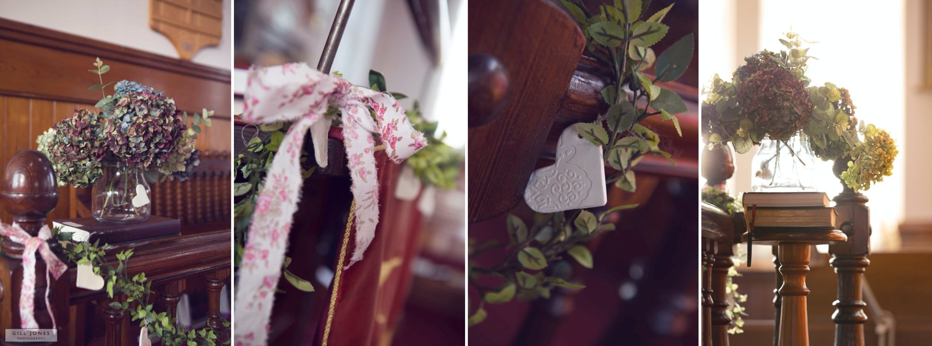 flowers displayed in Chapel