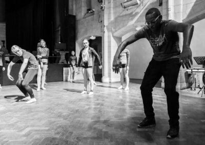 a ballet dancer takes a dance workshop by Anglesey commercial photographer Gill Jones photography